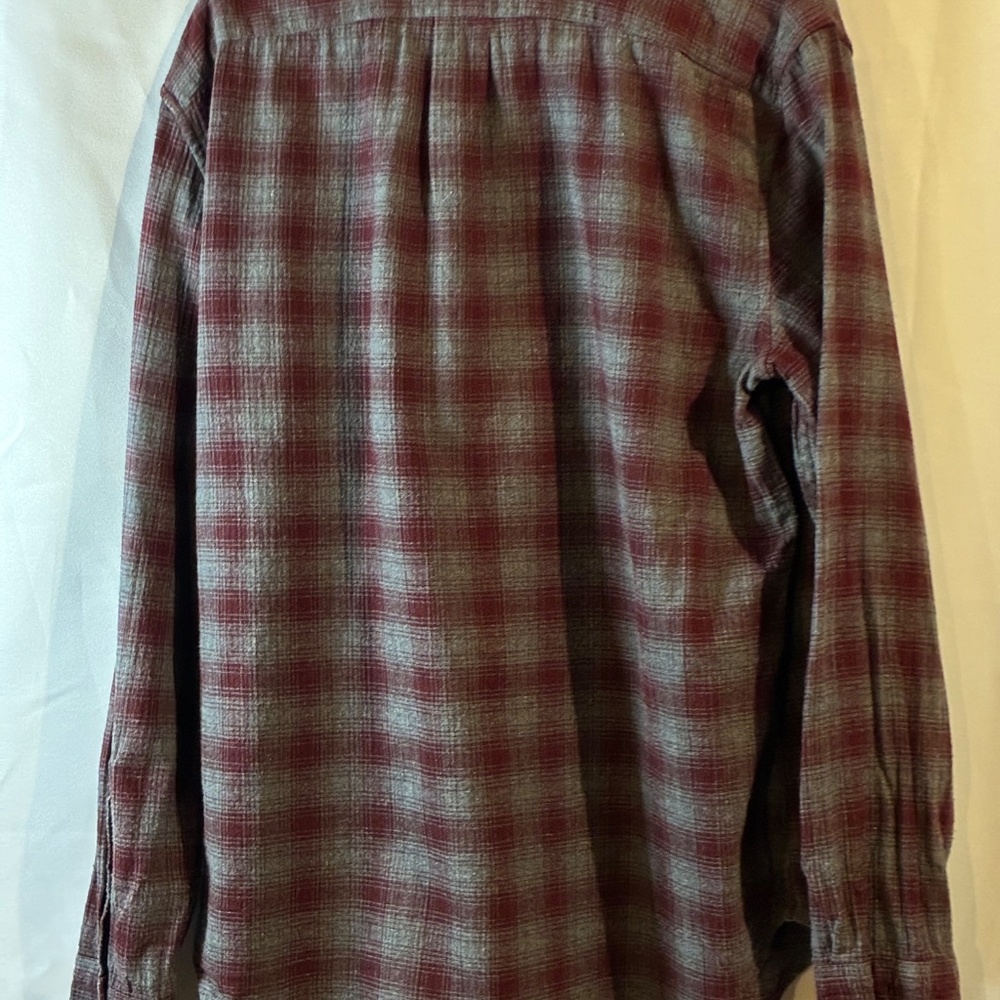 J Crew men’s flannel shirt large red/grey - Picture 4 of 5